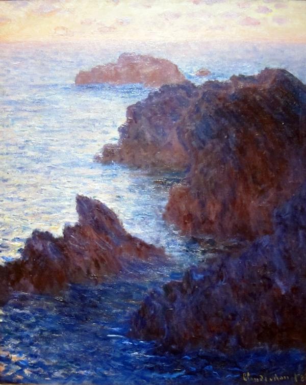 ベル・イル、ポール・ドームズの岩(rocks at belle-île, port-domois)：クロード・モネ｜油絵具の壁紙/画像素材