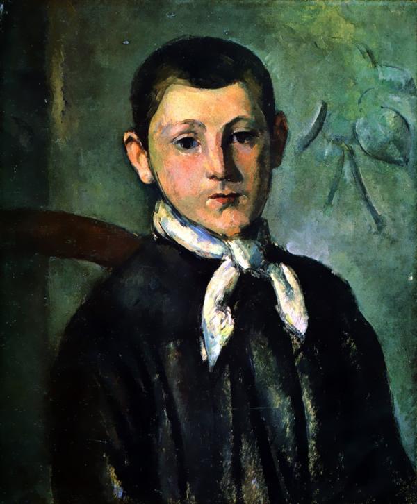 ルイ・ギヨームの肖像（Portrait of Louis Guillaume）：ポール・セザンヌ｜油絵具の壁紙/画像素材