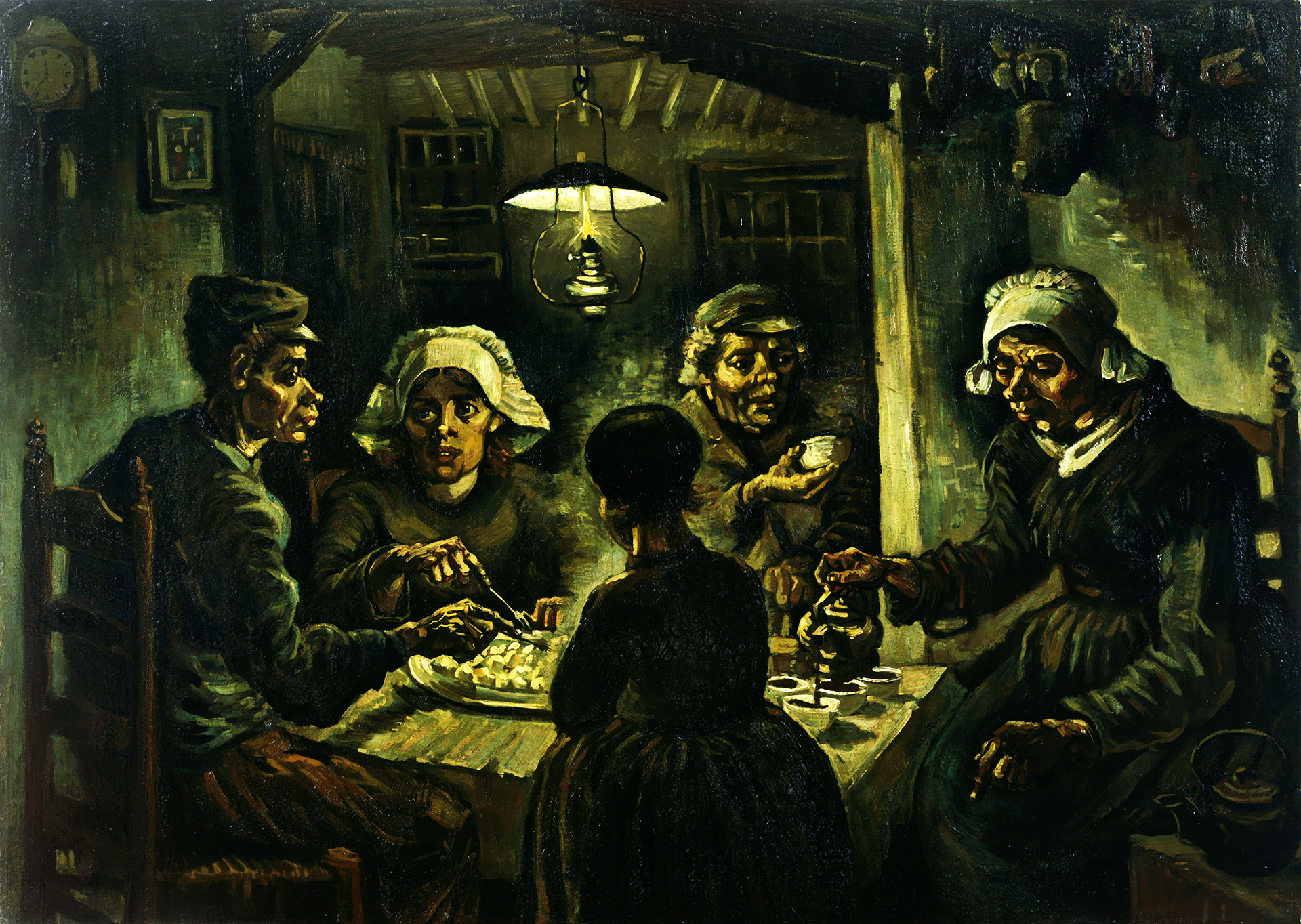 ジャガイモを食べる人々 The Potato Eaters フィンセント ファン ゴッホ 壁紙画像 ミヤノーヴァ
