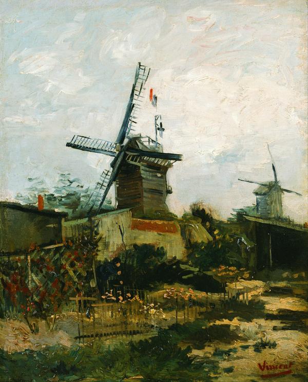モンマルトルの風車（Windmills on Montmartre）：フィンセント・ファン・ゴッホ｜西洋絵画の壁紙/画像素材