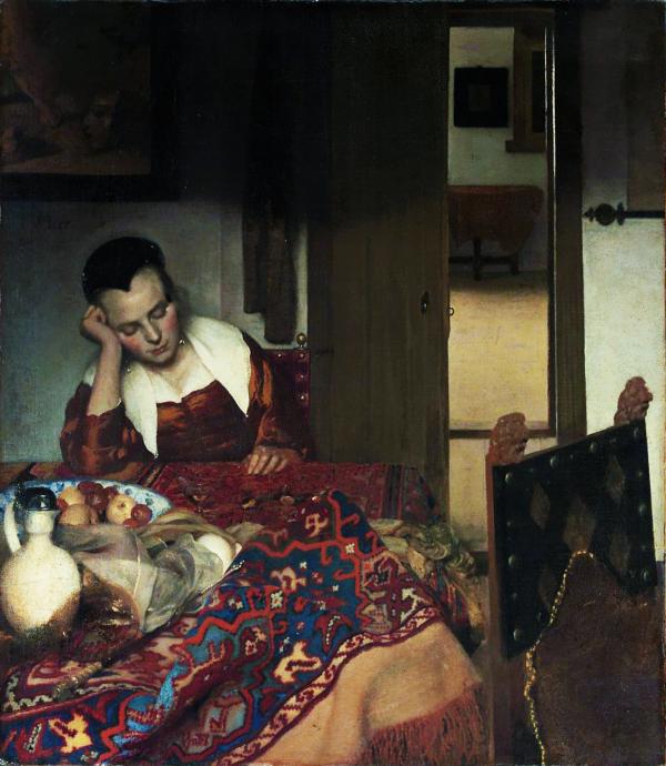 眠る女：ヨハネス・フェルメール｜西洋絵画の壁紙/画像素材