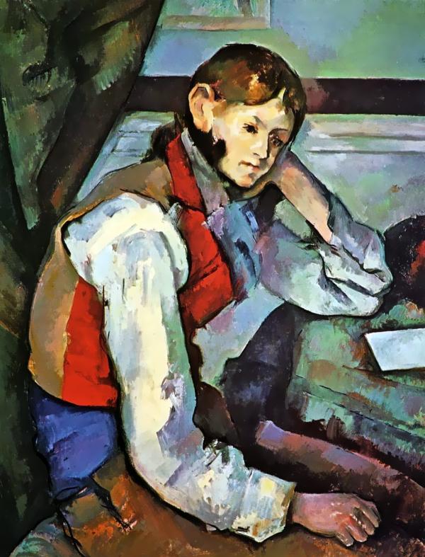 赤いベストの男の子（Boy in a Red Vest）：ポール・セザンヌ｜ローレンス・アルマ＝タデマの壁紙/画像素材