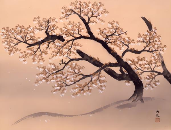 山桜：横山大観｜日本画の壁紙/画像素材