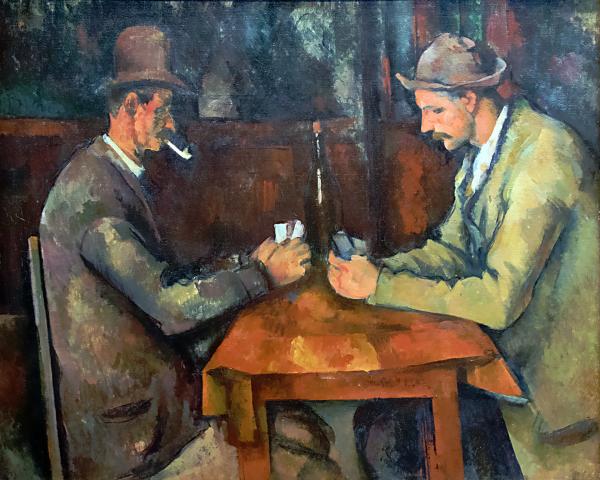 カードプレーヤー(The Card Players)：ポール・セザンヌ｜油絵具の壁紙/画像素材
