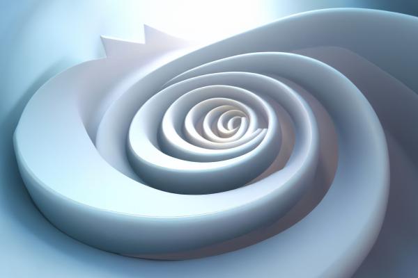 白色の螺旋3D-01｜抽象的の壁紙/画像素材322