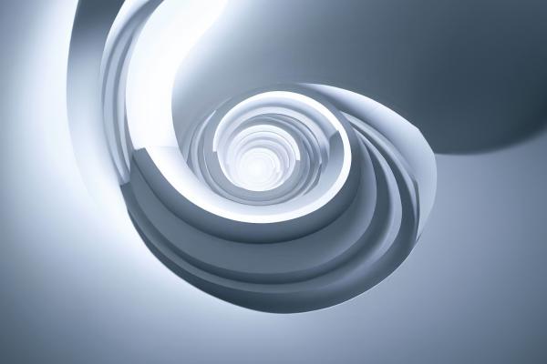 白色の螺旋3D-02｜抽象的の壁紙/画像素材323