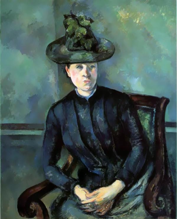 グリーンハットの女性（セザンヌ夫人）(Woman in a Green Hat (Madame Cezanne))：ポール・セザンヌ｜ローレンス・アルマ＝タデマの壁紙/画像素材