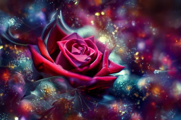 一輪の真紅の薔薇01｜花の壁紙/画像素材