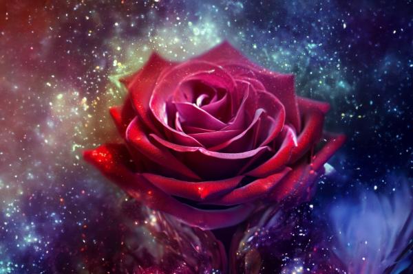 一輪の真紅の薔薇03｜花の壁紙/画像素材