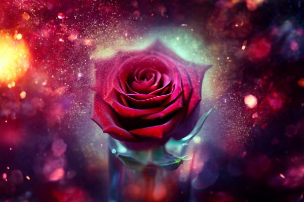 一輪の真紅の薔薇04｜花の壁紙/画像素材