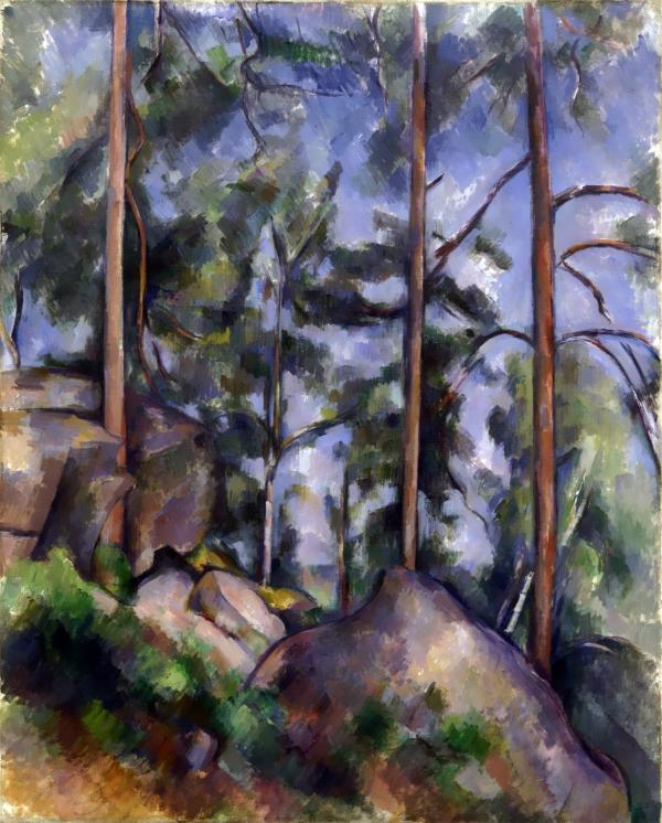 松と岩（フォンテーヌブロー）(Pines and Rocks (Fontainebleau))：ポール・セザンヌ