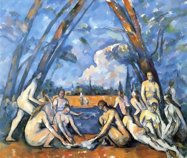 大水浴図(The Large Bathers)：ポール・セザンヌ｜油絵具の壁紙/画像素材
