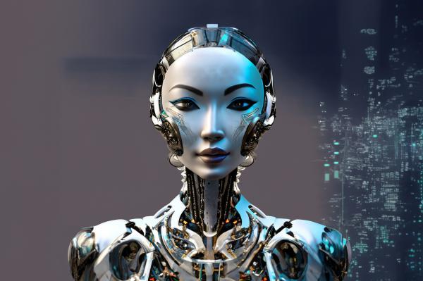 SF的な未来型AIアンドロイド女性03｜CGの壁紙/画像素材