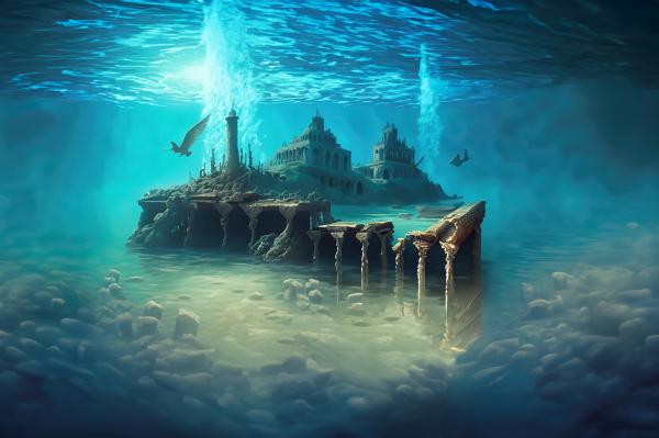 海の底の古代の都市2