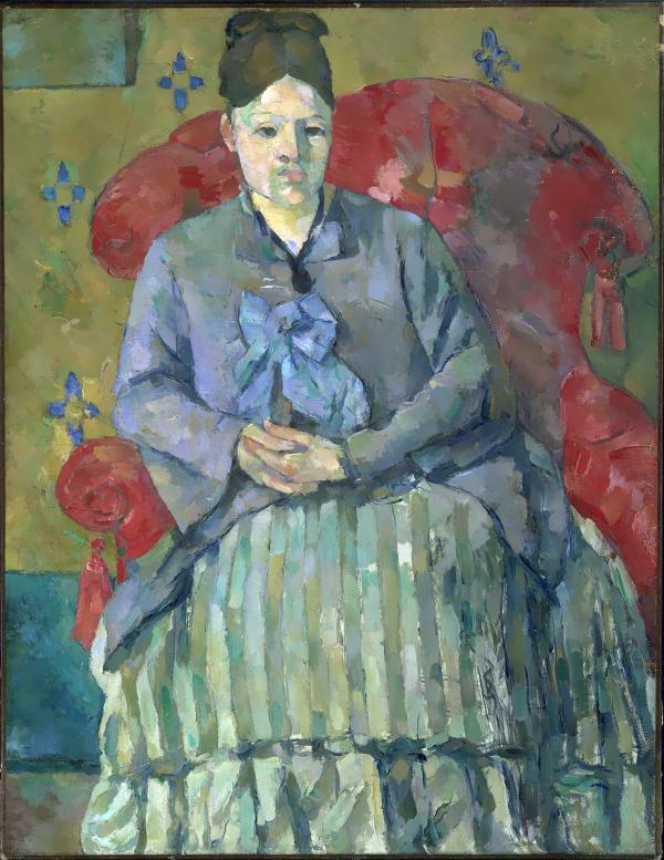 赤いアームチェアのセザンヌ夫人(Madame Cézanne in a Red Armchair)：ポール・セザンヌ