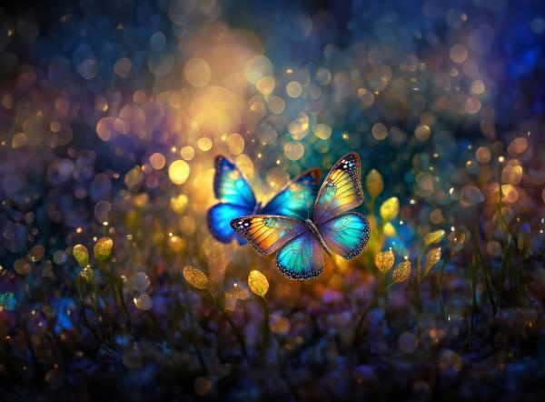 優雅な蝶が翔ける姿｜花の壁紙/画像素材
