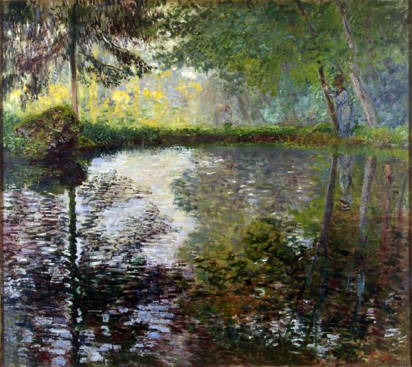 モンジュロンの池(The Lake At Montgeron Painting)：クロード・モネ