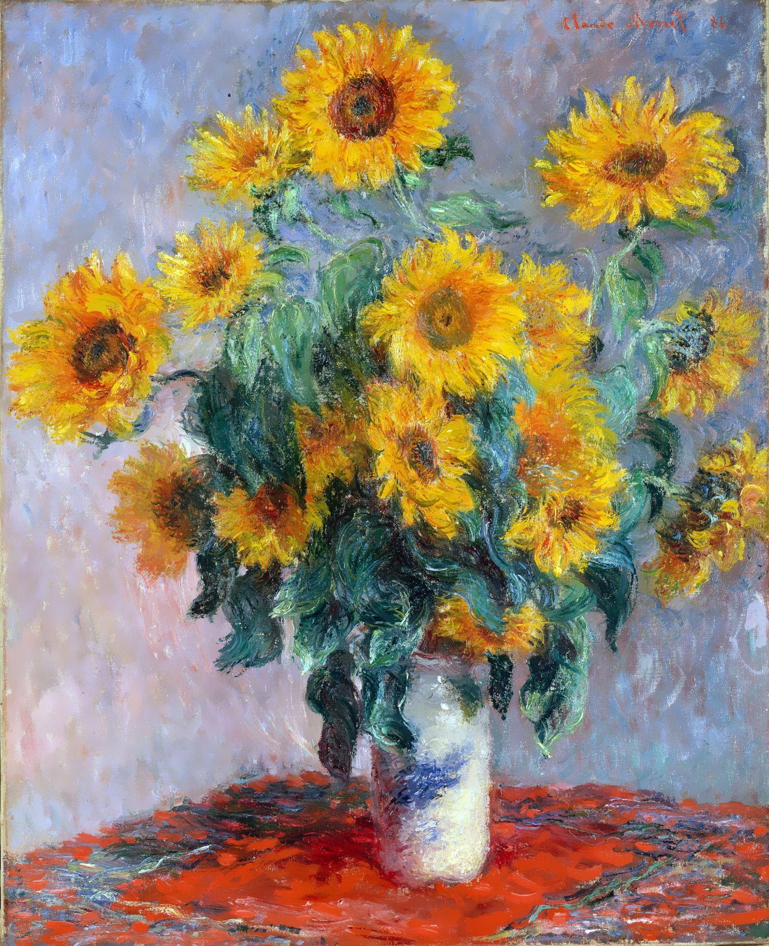 ひまわりの花束 Bouquet Of Sunflowers クロード モネ 壁紙画像 ミヤノーヴァ